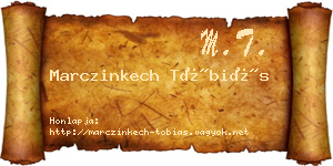 Marczinkech Tóbiás névjegykártya